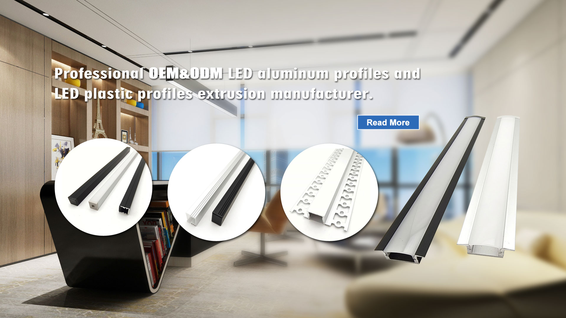 16 * 12 mm-ko LED aluminiozko profilak 10 mm-ko zabalera duten LED bandetarako