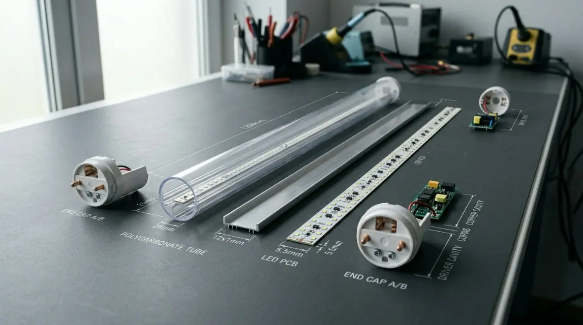 LED T8 plastikozko tutuentzako 2026ko azken gida: AEBetako UL/ETL estandarrak eta ekopolikarbonatoaren berrikuntzak nabigatzea